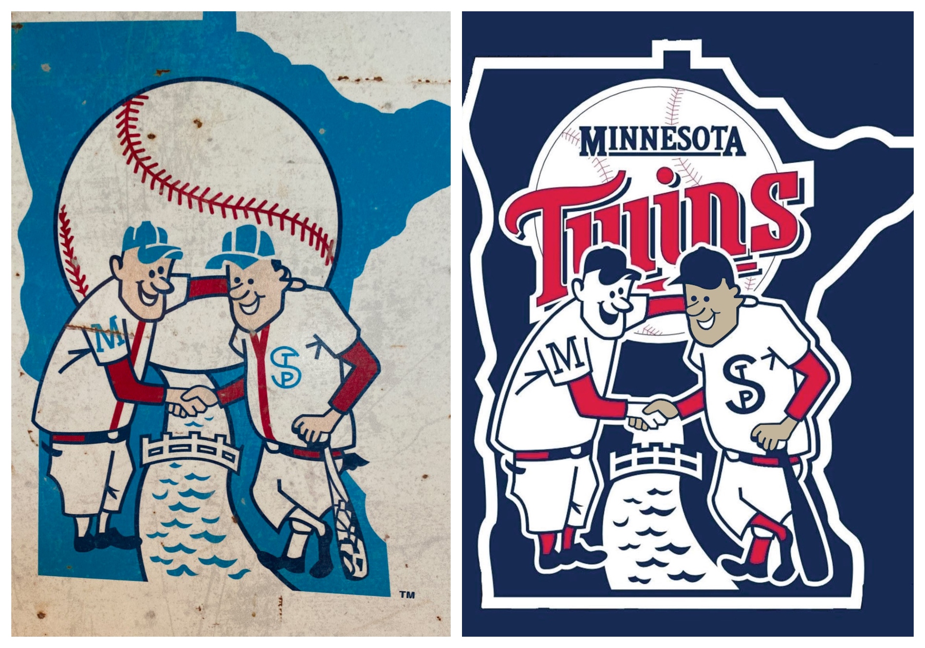 Welp took a while to swap the colors of the minasota twins and Milwaukee  Brewers but here it is:) [added the patch logos too as separate images] : r/ baseball